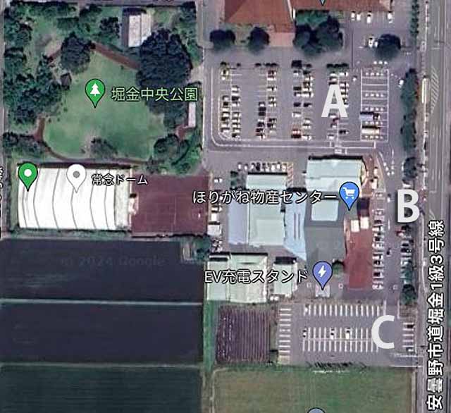 道の駅アルプス安曇野ほりがねの里　場内マップ