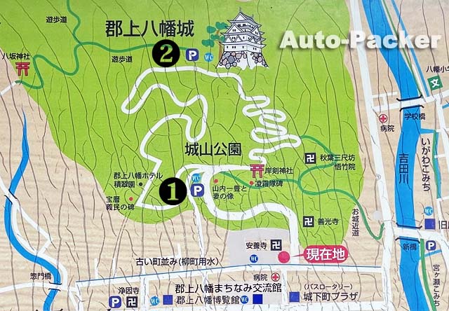郡上八幡城　アクセスマップ
