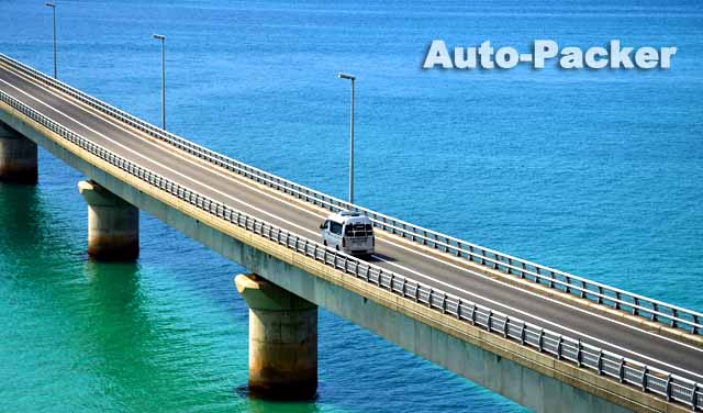 角島大橋　ハイエース