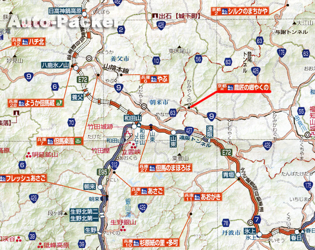 丹波　道の駅マップ