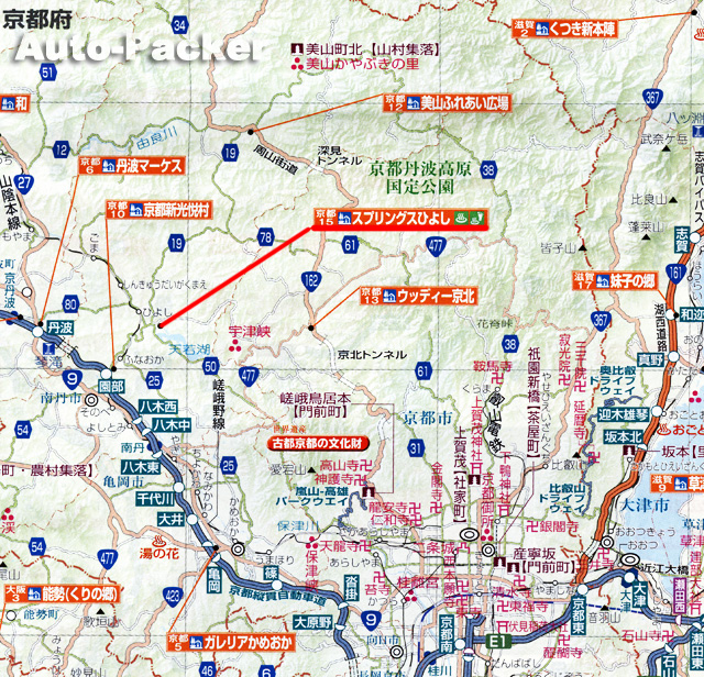 丹波　道の駅マップ