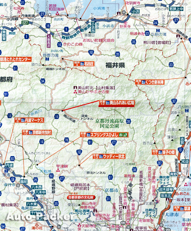 京都北部　道の駅マップ