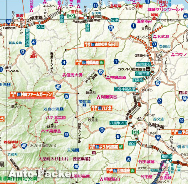 但馬　道の駅マップ