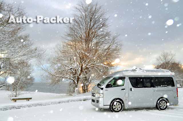 琵琶湖　雪景色