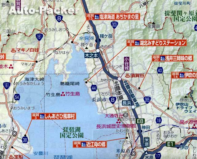 湖北　道の駅マップ